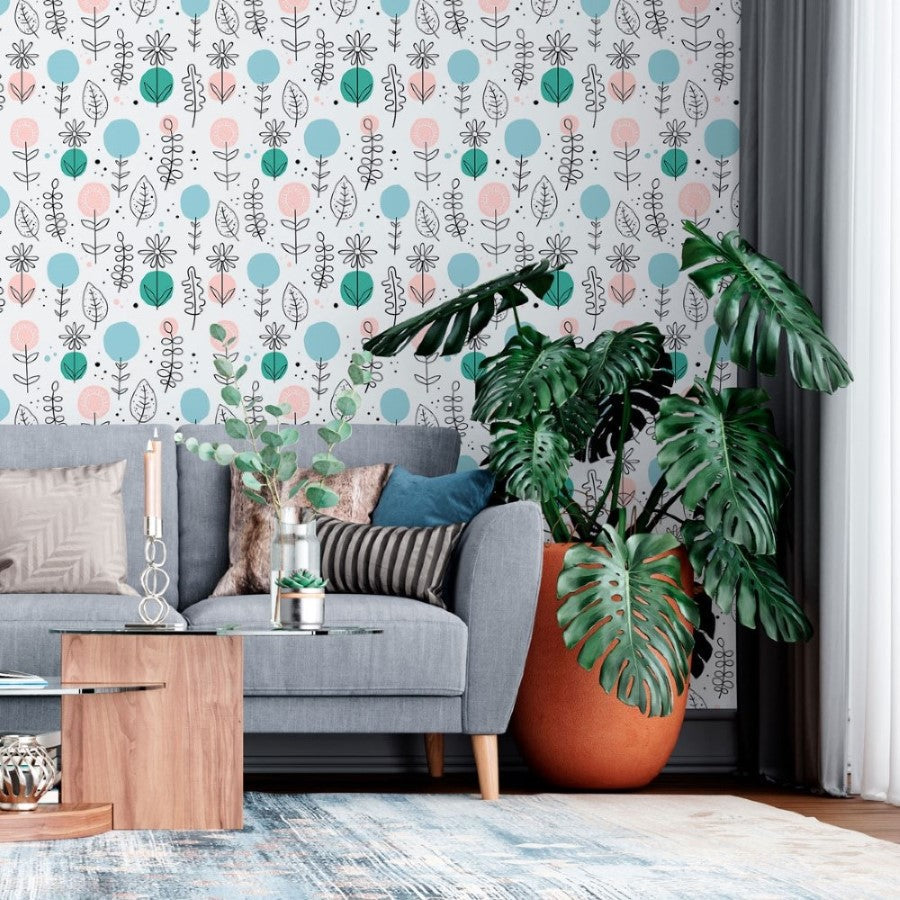 Floral Peel & Stick Wallpaper N013280