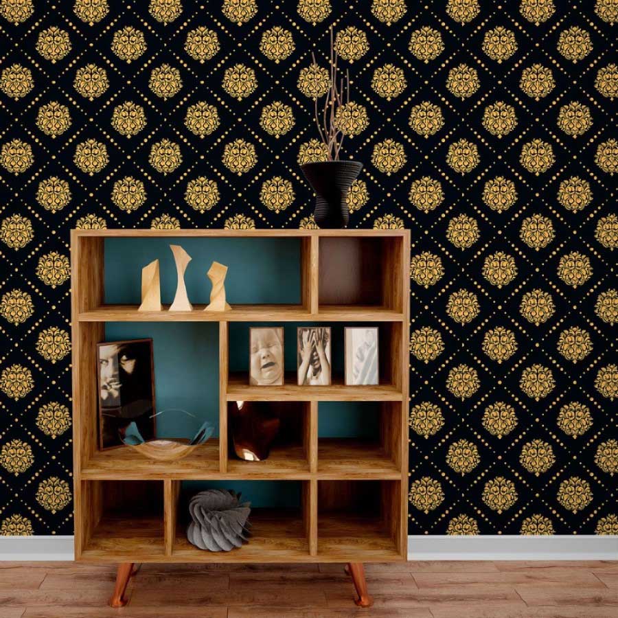 Damask Victorian Baroque Peel & Stick Wallpaper N013283