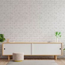 Load image into Gallery viewer, White Brick Wall Peel &amp; Stick Wallpaper N013292
