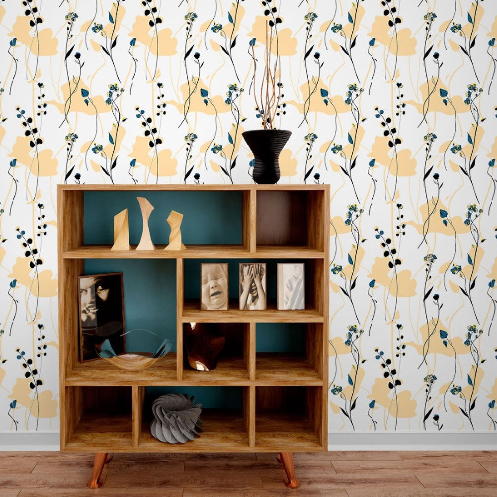 Floral Scandinavian Peel & Stick Wallpaper N013294
