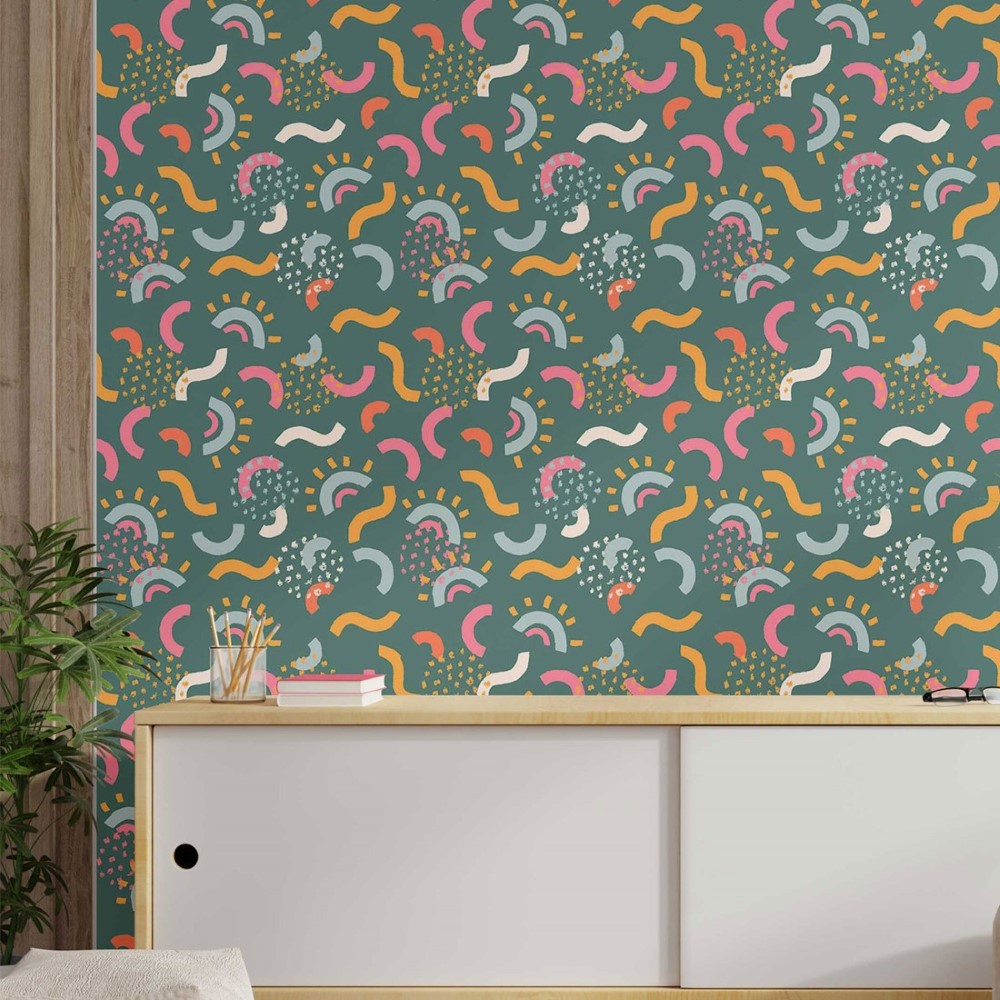 Abstract Fun Peel & Stick Wallpaper N014010