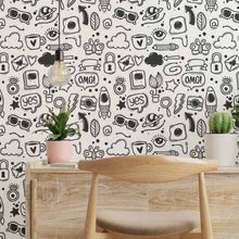 Load image into Gallery viewer, Teen To Color Peel &amp; Stick Wallpaper N014016
