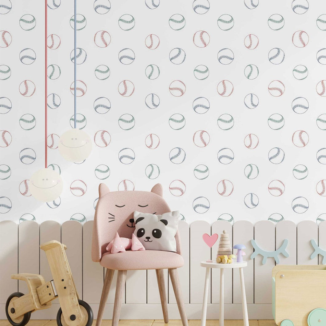 Baseball Teen Peel & Stick Wallpaper N014020