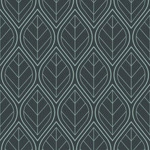 Load image into Gallery viewer, Geometric Leaves Art Deco Peel &amp; Stick Wallpaper N014027
