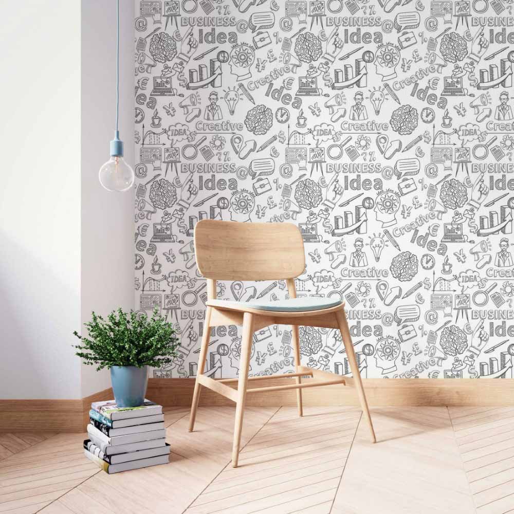 Busines To Color Peel & Stick Wallpaper N014035