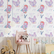 Load image into Gallery viewer, Childlike Mermaid Peel &amp; Stick Wallpaper N014041
