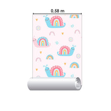 Load image into Gallery viewer, Childlike Rainbow Snails Peel &amp; Stick Wallpaper N014044
