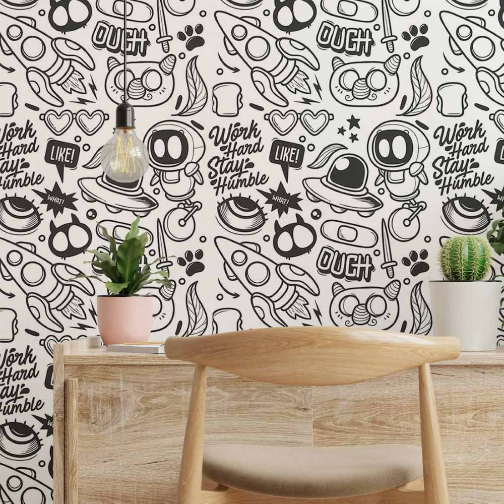 Childlike Universe To Color Peel & Stick Wallpaper N014048