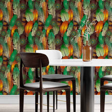 Load image into Gallery viewer, Peacock Feathers Peel &amp; Stick Wallpaper N014051

