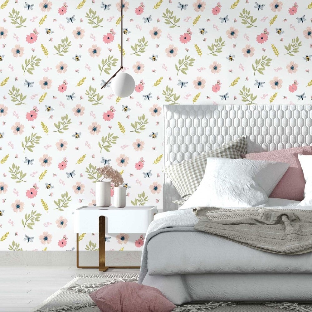 Floral Spring Peel & Stick Wallpaper N014054