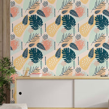 Load image into Gallery viewer, Abstract Leaves Peel &amp; Stick Wallpaper N014056
