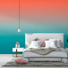 Load image into Gallery viewer, Orange Blue Gradient Peel &amp; Stick Wallpaper N014064
