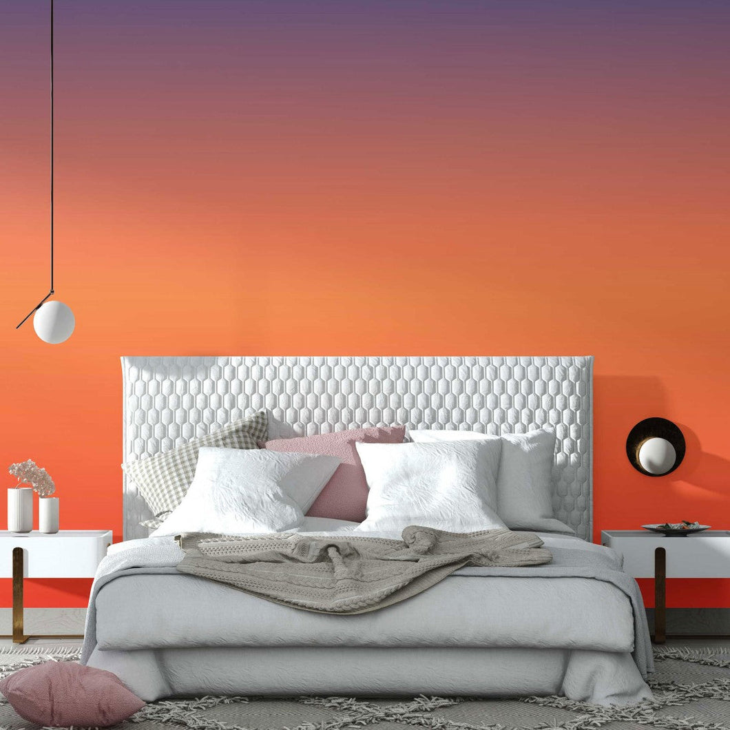 Blue Orange Gradient Peel & Stick Wallpaper N014067