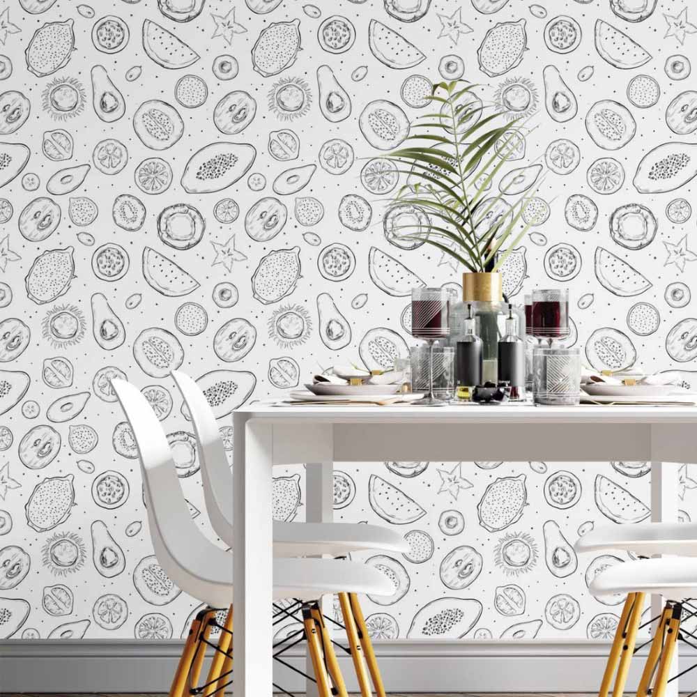 Exotic Fruits Peel & Stick Wallpaper N014083