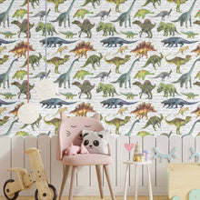 Load image into Gallery viewer, Little Dinosaurs Peel &amp; Stick Wallpaper N014085
