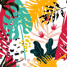 Load image into Gallery viewer, Abstract Colorful Leaves Peel &amp; Stick Wallpaper N014091
