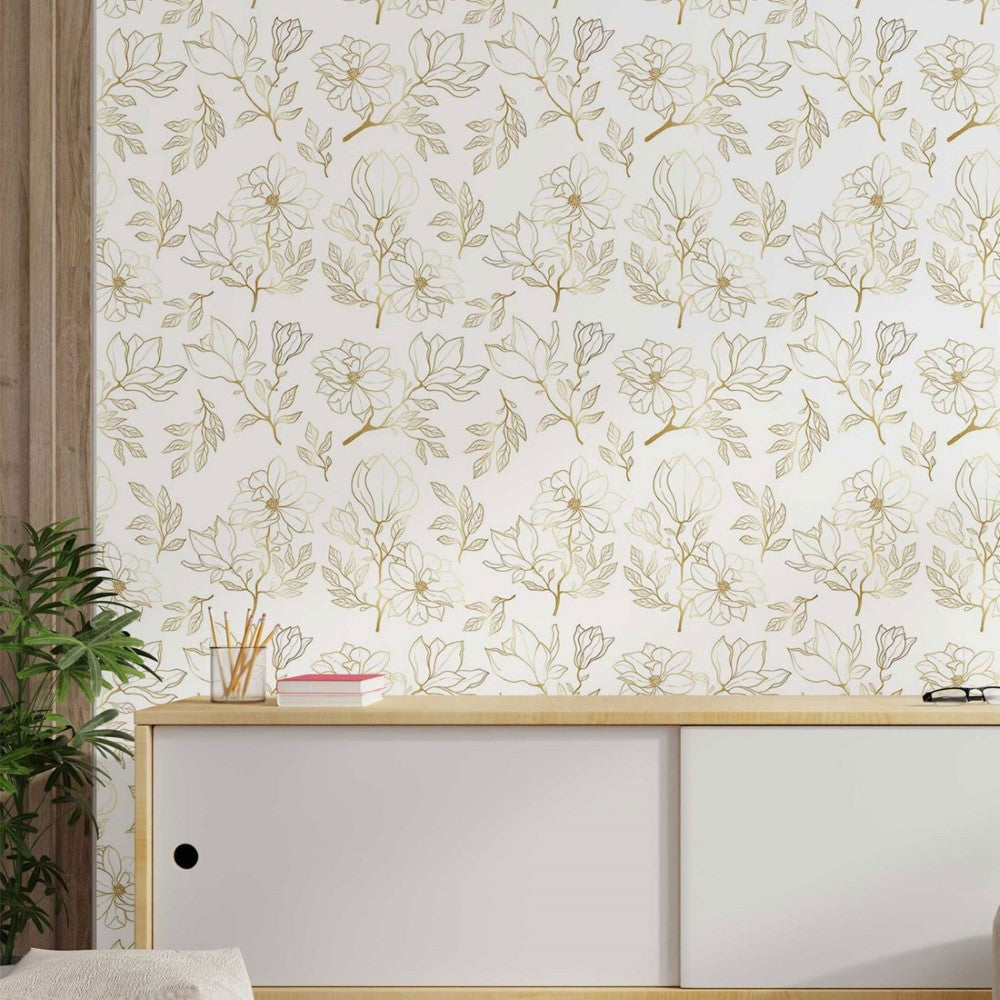 Floral luxury Peel & Stick Wallpaper N014098