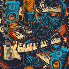Load image into Gallery viewer, Music Teen Peel &amp; Stick Wallpaper N014129
