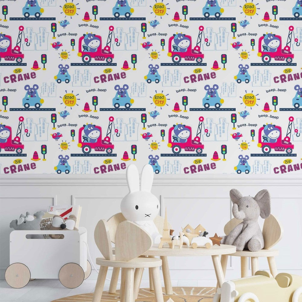 Childlike City Peel & Stick Wallpaper N014138
