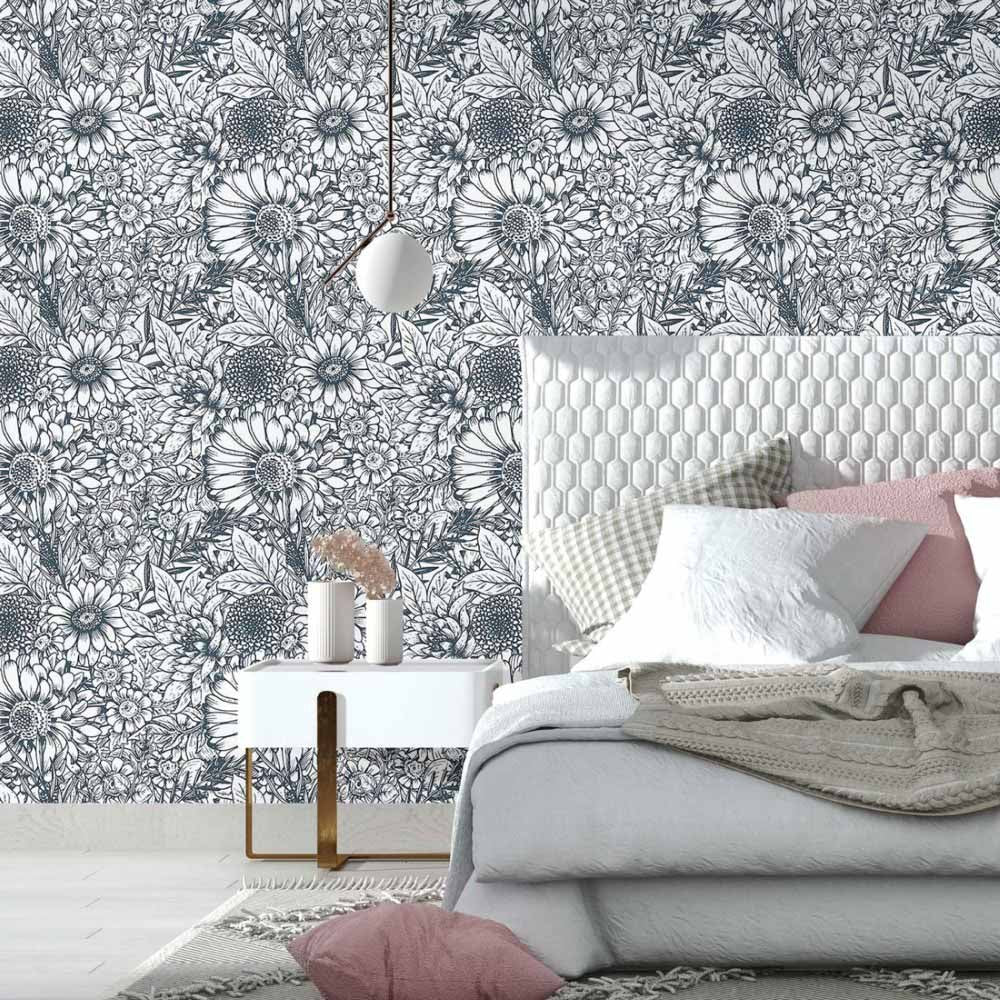 Floral To Color Peel & Stick Wallpaper N014147