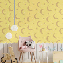 Load image into Gallery viewer, Moon and Stars Peel &amp; Stick Wallpaper N014153
