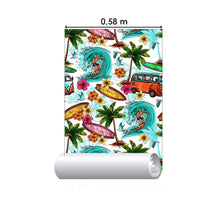 Load image into Gallery viewer, Summer Surf Peel &amp; Stick Wallpaper N014187
