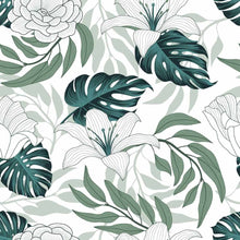 Load image into Gallery viewer, Leaves and Flowers Peel &amp; Stick Wallpaper N014190
