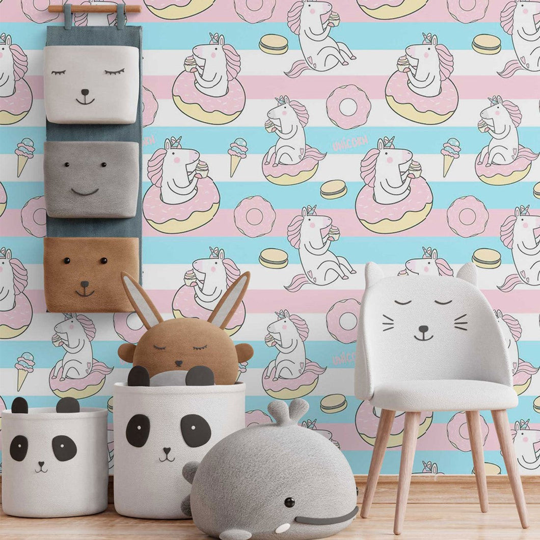 Childlike Unicorns Peel & Stick Wallpaper N014194