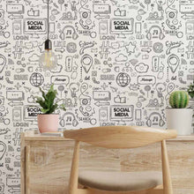 Load image into Gallery viewer, Social Media Internet Peel &amp; Stick Wallpaper N014198
