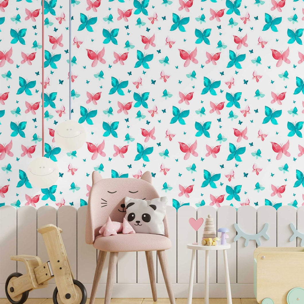 Childlike Butterflies Peel & Stick Wallpaper N014201