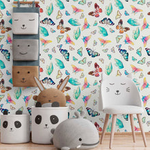 Load image into Gallery viewer, Butterflies Peel &amp; Stick Wallpaper N014203
