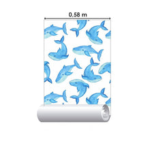 Load image into Gallery viewer, Watercolor Whales Peel &amp; Stick Wallpaper N014206
