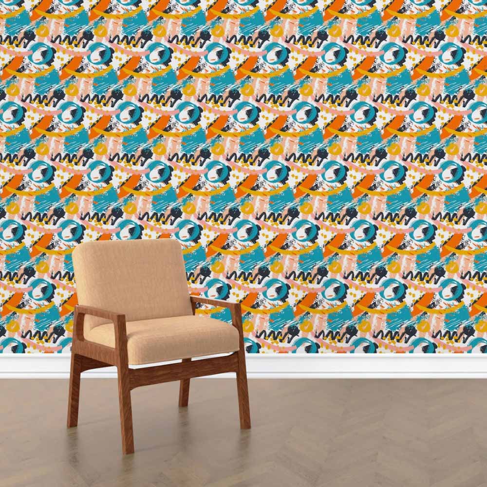 Abstract Colorful Peel & Stick Wallpaper N015001