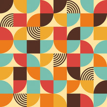 Load image into Gallery viewer, Geometric Retro Peel &amp; Stick Wallpaper N015002

