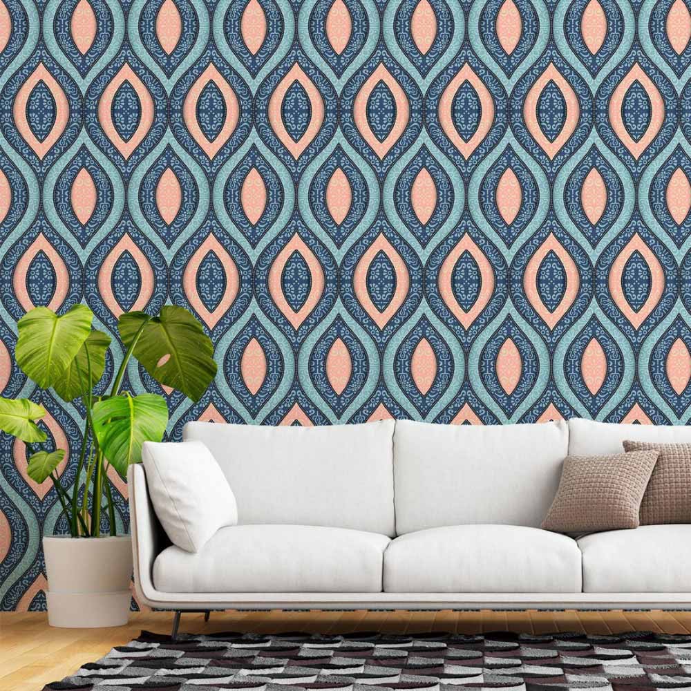 Ethnic Retro Peel & Stick Wallpaper N015006