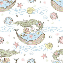 Load image into Gallery viewer, Childlike Mermaids Peel &amp; Stick Wallpaper N015029

