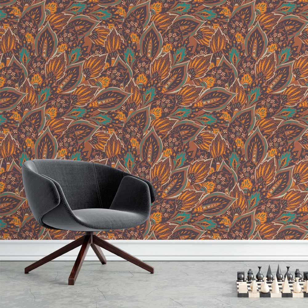 Leaves Abstract Peel & Stick Wallpaper N015048