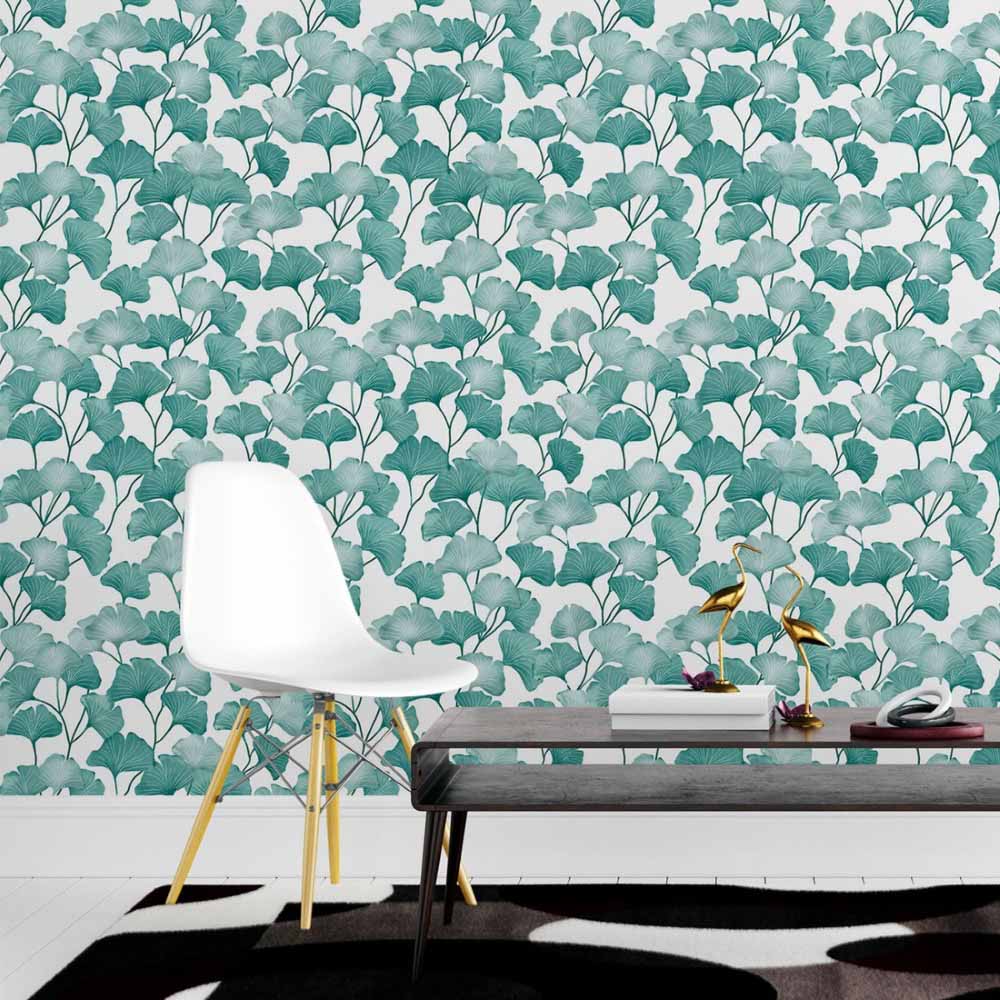 Abstract Leaves Peel & Stick Wallpaper N015071