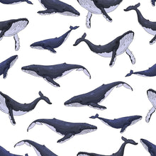 Load image into Gallery viewer, Whales in the Sea Peel &amp; Stick Wallpaper N015074
