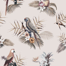 Load image into Gallery viewer, Araras and Flowers Tropical Peel &amp; Stick Wallpaper N015082

