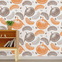 Load image into Gallery viewer, Citrus Fruits Peel &amp; Stick Wallpaper N015083
