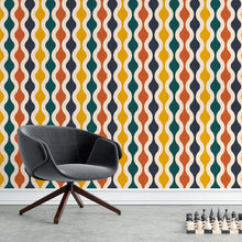 Load image into Gallery viewer, Geometric Retro Peel &amp; Stick Wallpaper N015088
