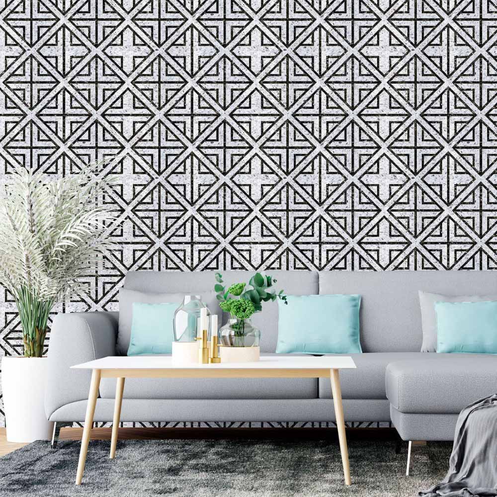 Geometric Stone Peel & Stick Wallpaper N015096