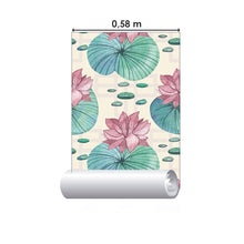 Load image into Gallery viewer, Watercolor Lotus Flowers Peel &amp; Stick Wallpaper N015108
