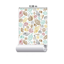 Load image into Gallery viewer, Shells and Starfish Peel &amp; Stick Wallpaper N015115
