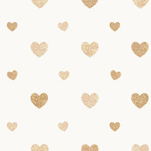 Load image into Gallery viewer, Golden Hearts Peel &amp; Stick Wallpaper N015116
