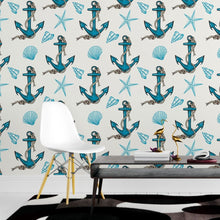 Load image into Gallery viewer, Marine Ocean Peel &amp; Stick Wallpaper N015117
