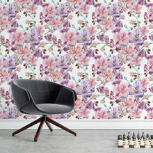 Load image into Gallery viewer, Floral Orchids Peel &amp; Stick Wallpaper N015128

