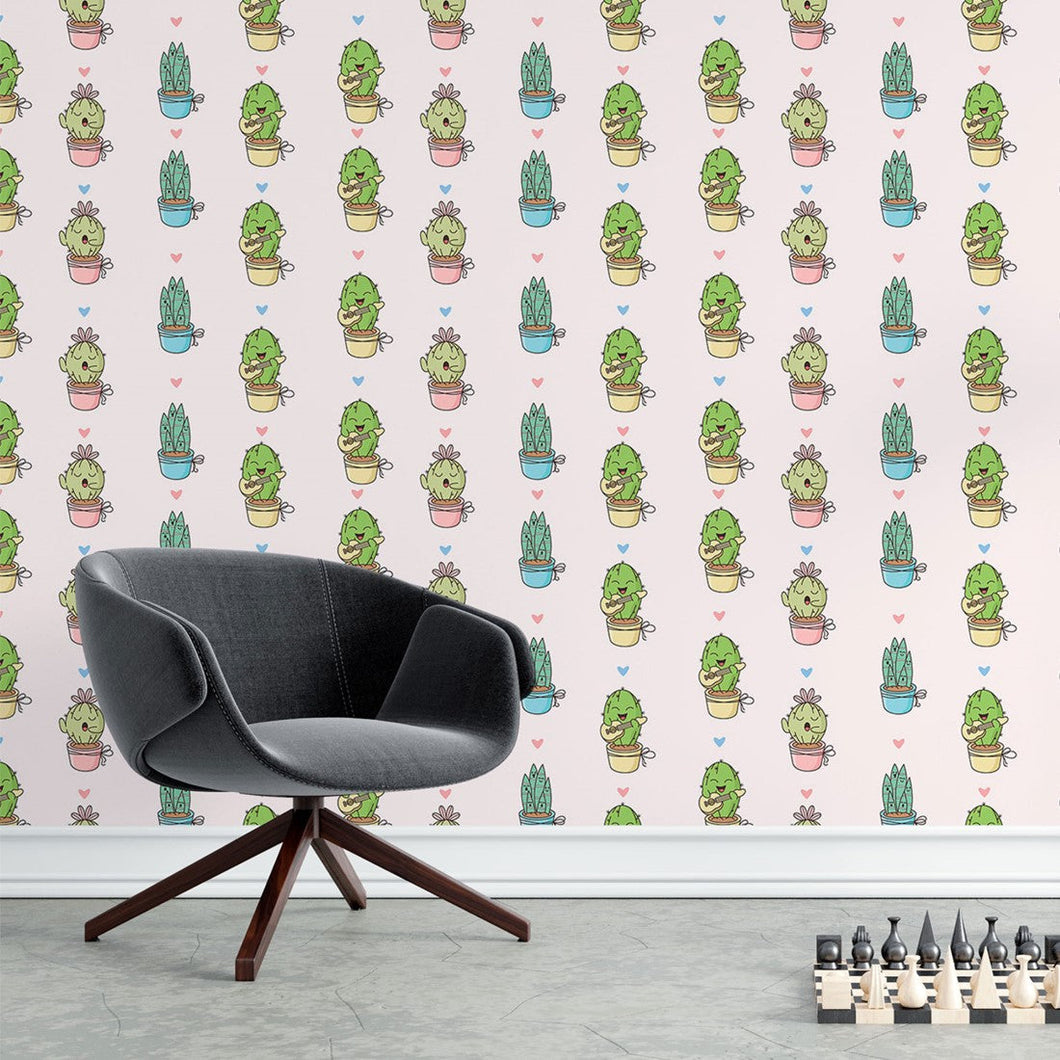Cactus Plants Peel & Stick Wallpaper N015132