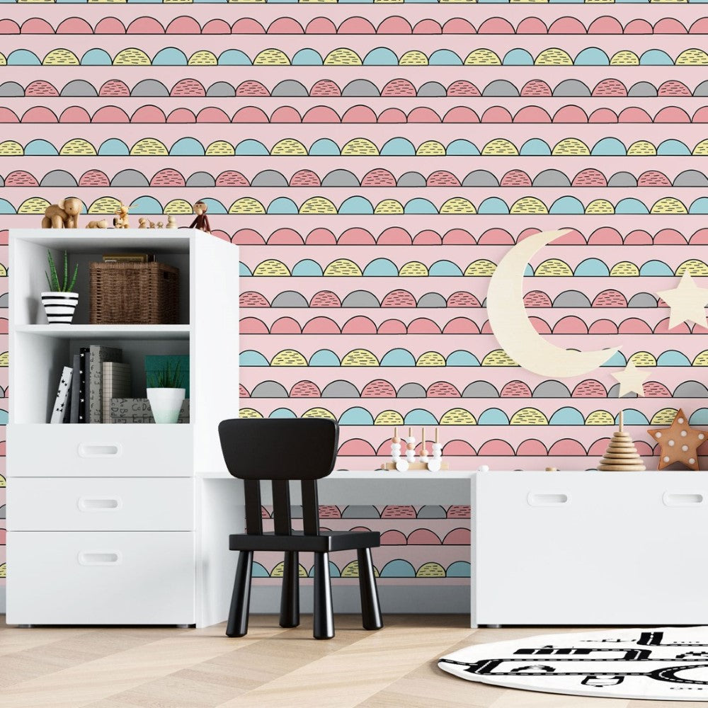 Childlike Arcs Peel & Stick Wallpaper N015142